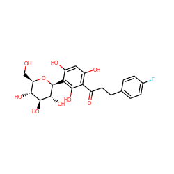 O=C(CCc1ccc(F)cc1)c1c(O)cc(O)c([C@@H]2O[C@H](CO)[C@@H](O)[C@H](O)[C@H]2O)c1O ZINC001772588652