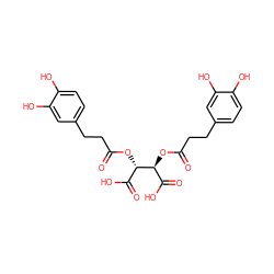 O=C(CCc1ccc(O)c(O)c1)O[C@@H](C(=O)O)[C@@H](OC(=O)CCc1ccc(O)c(O)c1)C(=O)O ZINC000013556357