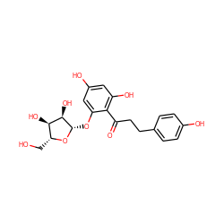 O=C(CCc1ccc(O)cc1)c1c(O)cc(O)cc1O[C@@H]1O[C@H](CO)[C@@H](O)[C@H]1O ZINC000040934657