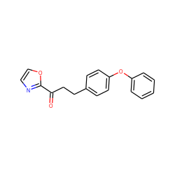 O=C(CCc1ccc(Oc2ccccc2)cc1)c1ncco1 ZINC000029135940