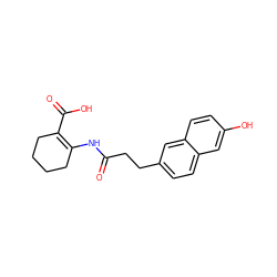 O=C(CCc1ccc2cc(O)ccc2c1)NC1=C(C(=O)O)CCCC1 ZINC000034852821