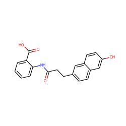 O=C(CCc1ccc2cc(O)ccc2c1)Nc1ccccc1C(=O)O ZINC000042888059