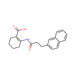 O=C(CCc1ccc2ccccc2c1)NC1=C(C(=O)O)CCCC1 ZINC000034852819