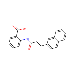 O=C(CCc1ccc2ccccc2c1)Nc1ccccc1C(=O)O ZINC000028863427