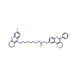 O=C(CCc1ccc2nc(-c3ccccc3)c3c(c2c1)OCCC3)NCCCCCCNc1c2c(nc3cc(Cl)ccc13)CCCC2 ZINC000049650259