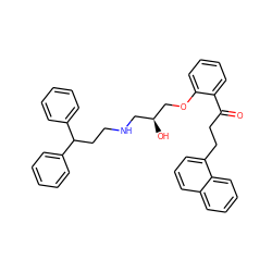 O=C(CCc1cccc2ccccc12)c1ccccc1OC[C@@H](O)CNCCC(c1ccccc1)c1ccccc1 ZINC000027556923