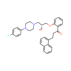 O=C(CCc1cccc2ccccc12)c1ccccc1OC[C@H](O)CN1CCN(c2ccc(F)cc2)CC1 ZINC000096941818