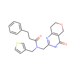 O=C(CCc1ccccc1)N(Cc1ccsc1)Cc1nc2c(c(=O)[nH]1)COCC2 ZINC000096283580