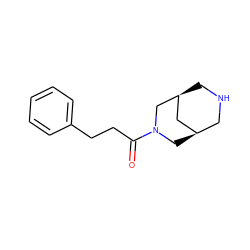 O=C(CCc1ccccc1)N1C[C@@H]2CNC[C@@H](C2)C1 ZINC000103257365