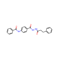 O=C(CCc1ccccc1)NNC(=O)c1ccc(NC(=O)c2ccccc2)cc1 ZINC000002854086