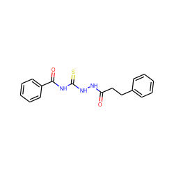 O=C(CCc1ccccc1)NNC(=S)NC(=O)c1ccccc1 ZINC000002135480