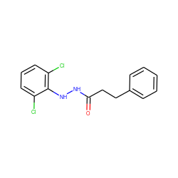 O=C(CCc1ccccc1)NNc1c(Cl)cccc1Cl ZINC000004325270