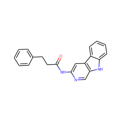 O=C(CCc1ccccc1)Nc1cc2c(cn1)[nH]c1ccccc12 ZINC000100986293