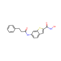 O=C(CCc1ccccc1)Nc1ccc2cc(C(=O)NO)sc2c1 ZINC000028900007