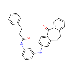 O=C(CCc1ccccc1)Nc1cccc(Nc2ccc3c(c2)CCc2ccccc2C3=O)c1 ZINC000095572865