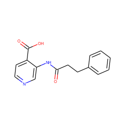 O=C(CCc1ccccc1)Nc1cnccc1C(=O)O ZINC000079699388