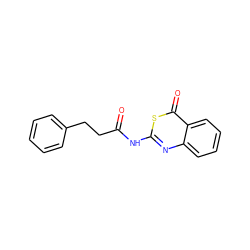 O=C(CCc1ccccc1)Nc1nc2ccccc2c(=O)s1 ZINC000096905752