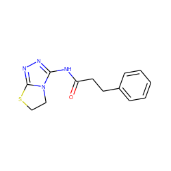 O=C(CCc1ccccc1)Nc1nnc2n1CCS2 ZINC000017178772