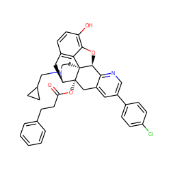 O=C(CCc1ccccc1)O[C@@]12Cc3cc(-c4ccc(Cl)cc4)cnc3[C@@H]3Oc4c(O)ccc5c4[C@@]31CCN(CC1CC1)[C@@H]2C5 ZINC000095577039