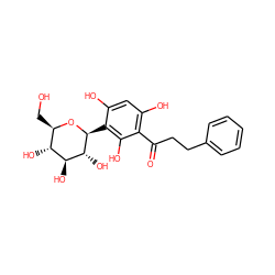 O=C(CCc1ccccc1)c1c(O)cc(O)c([C@@H]2O[C@H](CO)[C@@H](O)[C@H](O)[C@H]2O)c1O ZINC000066262644