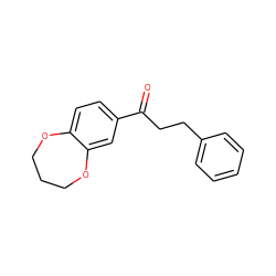 O=C(CCc1ccccc1)c1ccc2c(c1)OCCCO2 ZINC000000243952