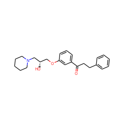 O=C(CCc1ccccc1)c1cccc(OC[C@H](O)CN2CCCCC2)c1 ZINC000013529260