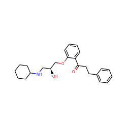 O=C(CCc1ccccc1)c1ccccc1OC[C@@H](O)CNC1CCCCC1 ZINC000013529302