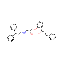 O=C(CCc1ccccc1)c1ccccc1OC[C@@H](O)CNCCC(c1ccccc1)c1ccccc1 ZINC000013529021