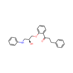 O=C(CCc1ccccc1)c1ccccc1OC[C@@H](O)CNc1ccccc1 ZINC000013529345