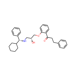 O=C(CCc1ccccc1)c1ccccc1OC[C@H](O)CN[C@@H](c1ccccc1)C1CCCCC1 ZINC000028636836