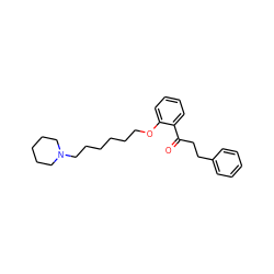 O=C(CCc1ccccc1)c1ccccc1OCCCCCCN1CCCCC1 ZINC000028634850