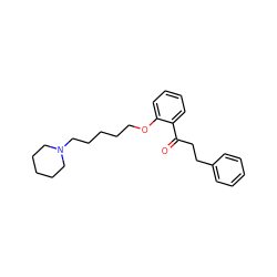 O=C(CCc1ccccc1)c1ccccc1OCCCCCN1CCCCC1 ZINC000028634847