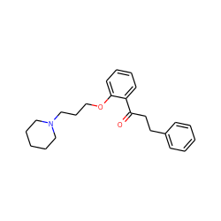 O=C(CCc1ccccc1)c1ccccc1OCCCN1CCCCC1 ZINC000040767021