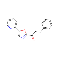 O=C(CCc1ccccc1)c1ncc(-c2ccccn2)o1 ZINC000013611924