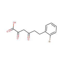 O=C(CCc1ccccc1Br)CC(=O)C(=O)O ZINC000101052602