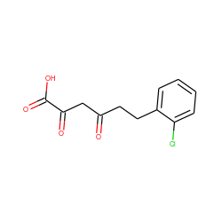 O=C(CCc1ccccc1Cl)CC(=O)C(=O)O ZINC000032062229