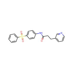 O=C(CCc1cccnc1)Nc1ccc(S(=O)(=O)c2ccccc2)cc1 ZINC000096271355