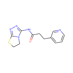 O=C(CCc1cccnc1)Nc1nnc2n1CCS2 ZINC000096933434