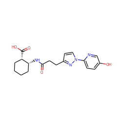 O=C(CCc1ccn(-c2ccc(O)cn2)n1)N[C@@H]1CCCC[C@@H]1C(=O)O ZINC000049110088