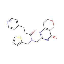 O=C(CCc1ccncc1)N(Cc1nc2c(c(=O)[nH]1)COCC2)Cc1cccs1 ZINC000096283579