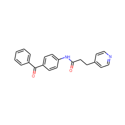 O=C(CCc1ccncc1)Nc1ccc(C(=O)c2ccccc2)cc1 ZINC000013475339