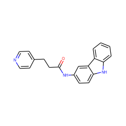 O=C(CCc1ccncc1)Nc1ccc2[nH]c3ccccc3c2c1 ZINC000027102125