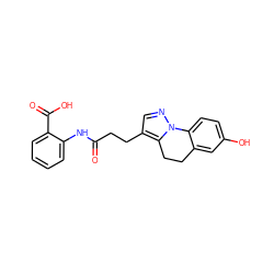 O=C(CCc1cnn2c1CCc1cc(O)ccc1-2)Nc1ccccc1C(=O)O ZINC000040939496