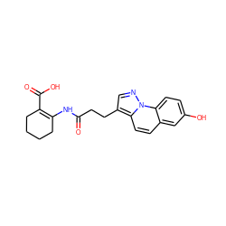 O=C(CCc1cnn2c1ccc1cc(O)ccc12)NC1=C(C(=O)O)CCCC1 ZINC000045483917