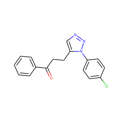 O=C(CCc1cnnn1-c1ccc(Cl)cc1)c1ccccc1 ZINC000049047589