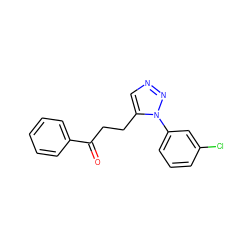 O=C(CCc1cnnn1-c1cccc(Cl)c1)c1ccccc1 ZINC000049111345