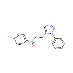 O=C(CCc1cnnn1-c1ccccc1)c1ccc(Cl)cc1 ZINC000049037446