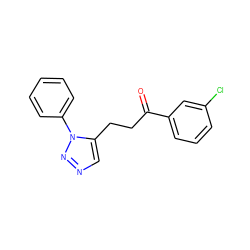 O=C(CCc1cnnn1-c1ccccc1)c1cccc(Cl)c1 ZINC000049037130