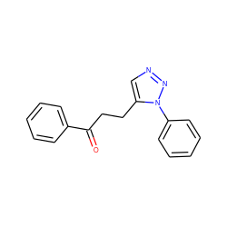 O=C(CCc1cnnn1-c1ccccc1)c1ccccc1 ZINC000049037152