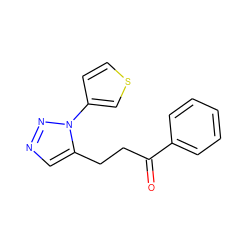 O=C(CCc1cnnn1-c1ccsc1)c1ccccc1 ZINC000049112391